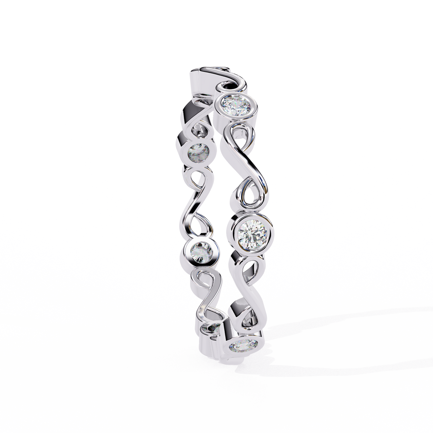infinity loop lab grown diamond ring