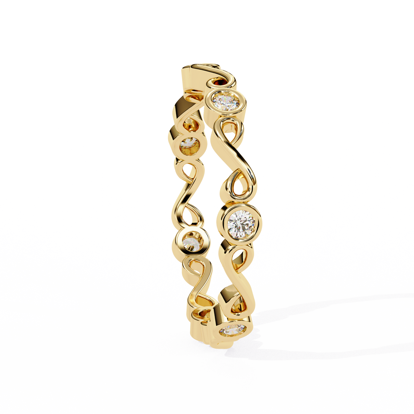 infinity loop lab grown diamond ring