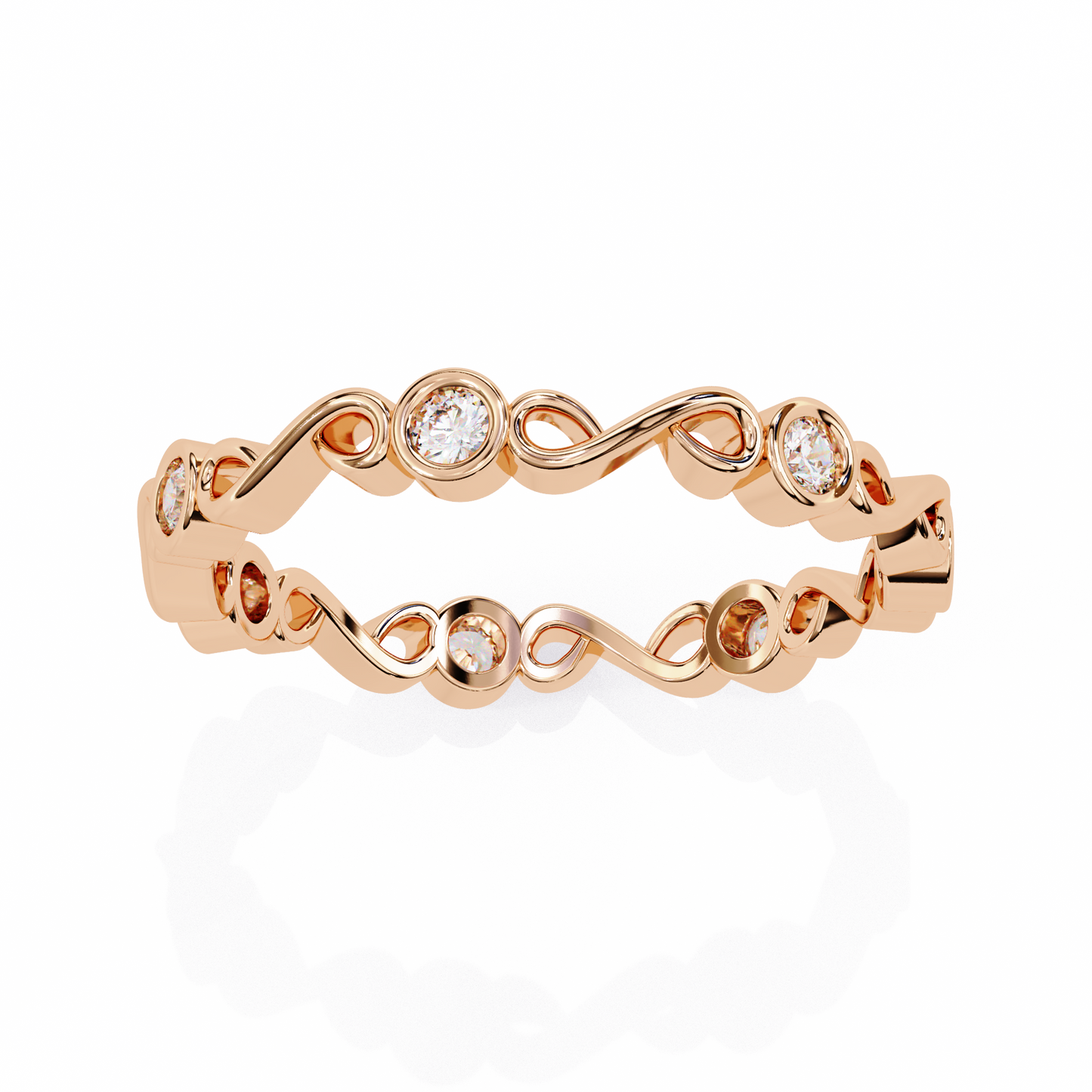 infinity loop lab grown diamond ring