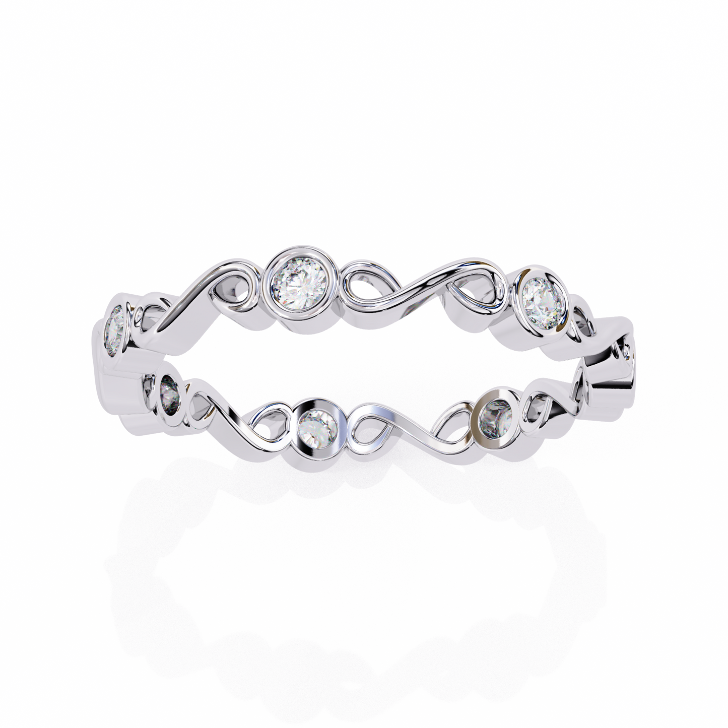 infinity loop lab grown diamond ring