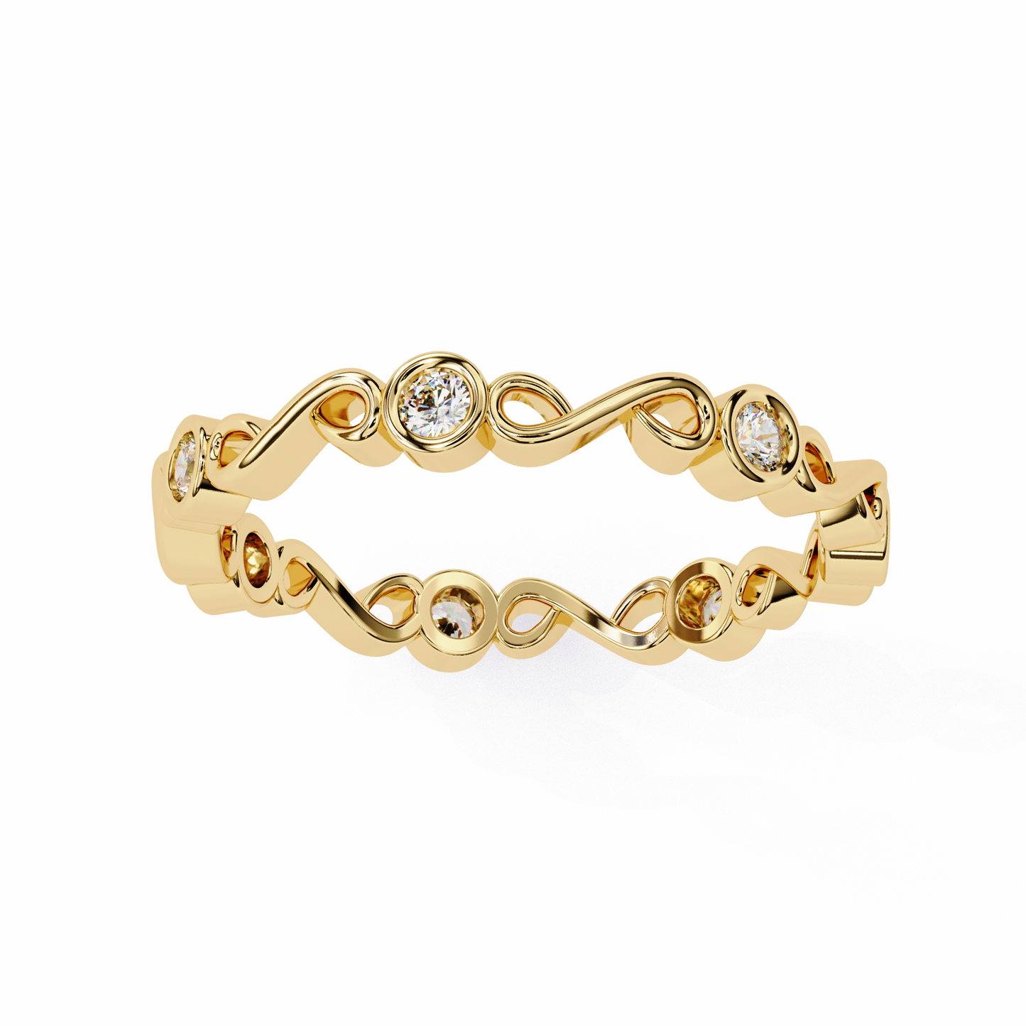 infinity loop lab grown diamond ring