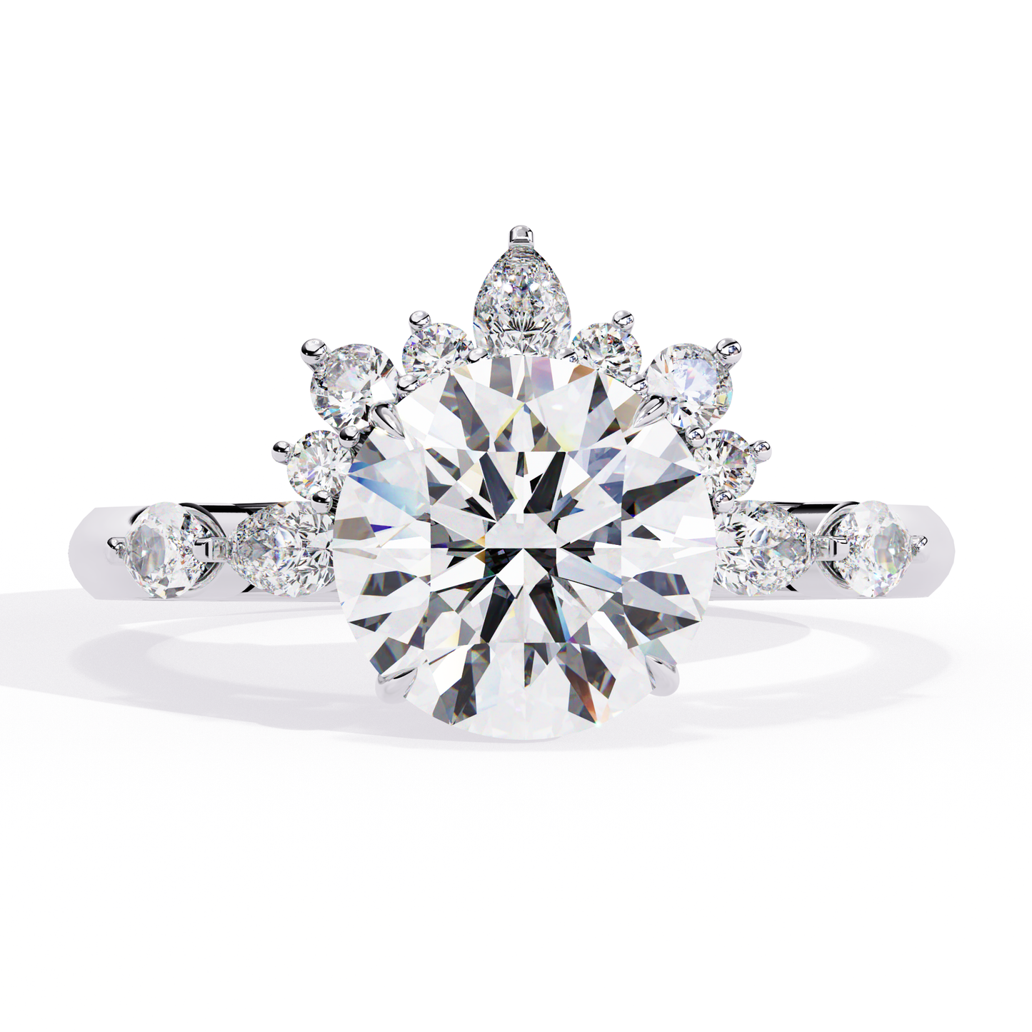 regal halo lab grown diamond ring