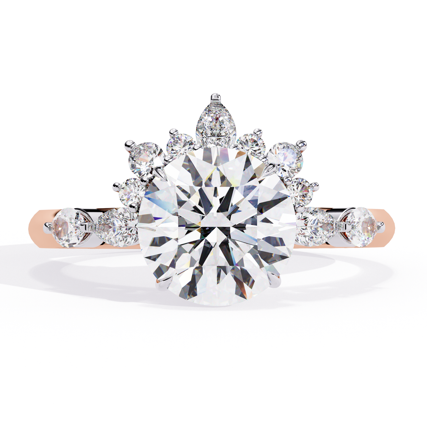 regal halo lab grown diamond ring
