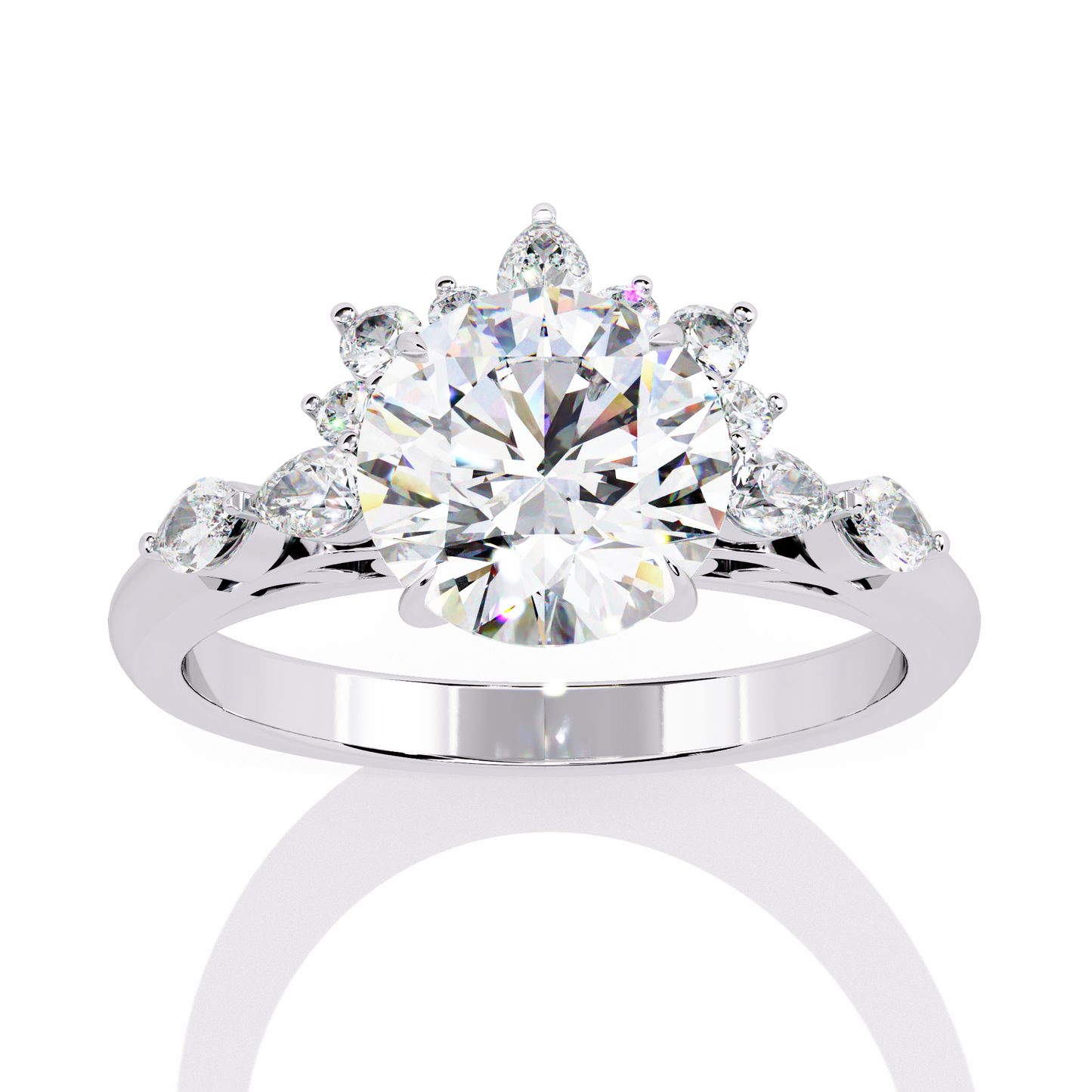 regal halo lab grown diamond ring