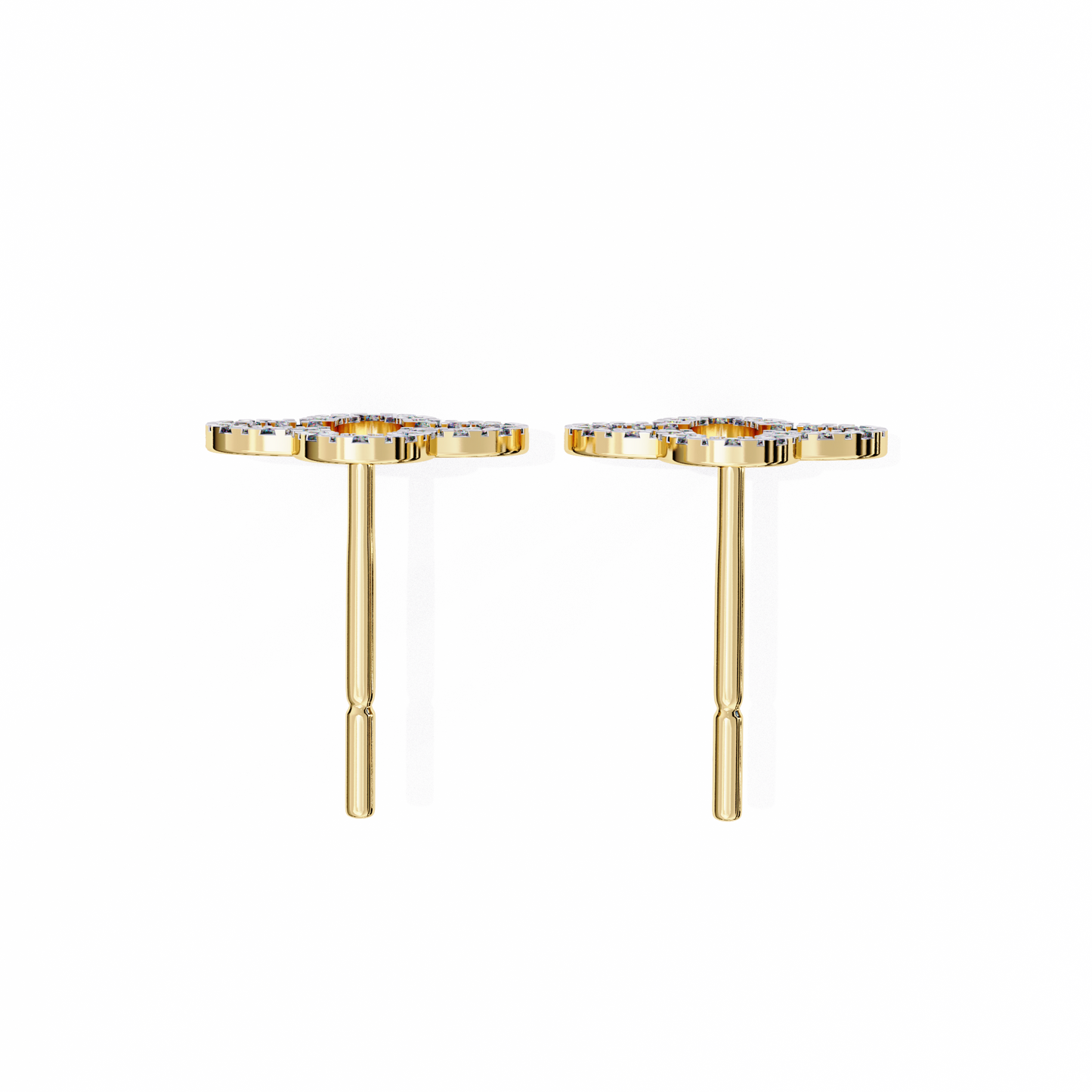 celeste quatrefoil lab grown diamond studs