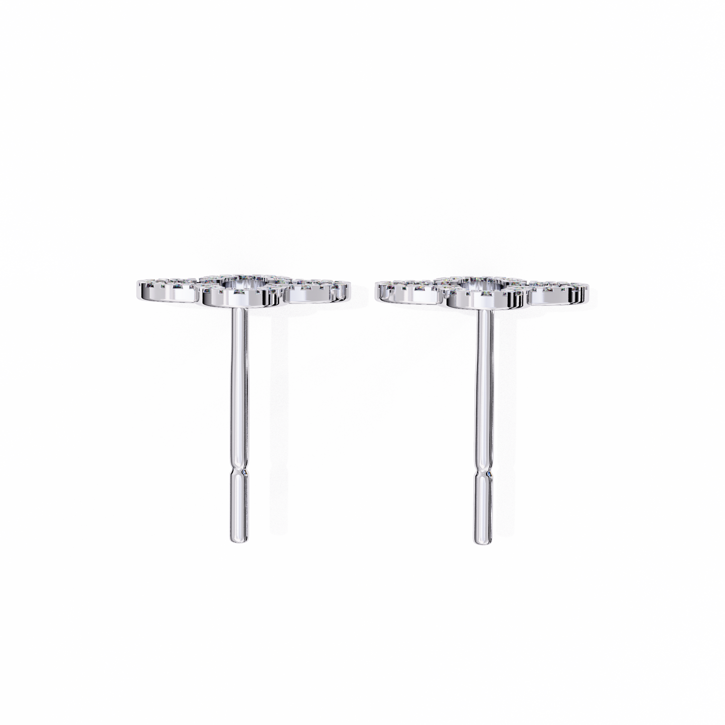 celeste quatrefoil lab grown diamond studs