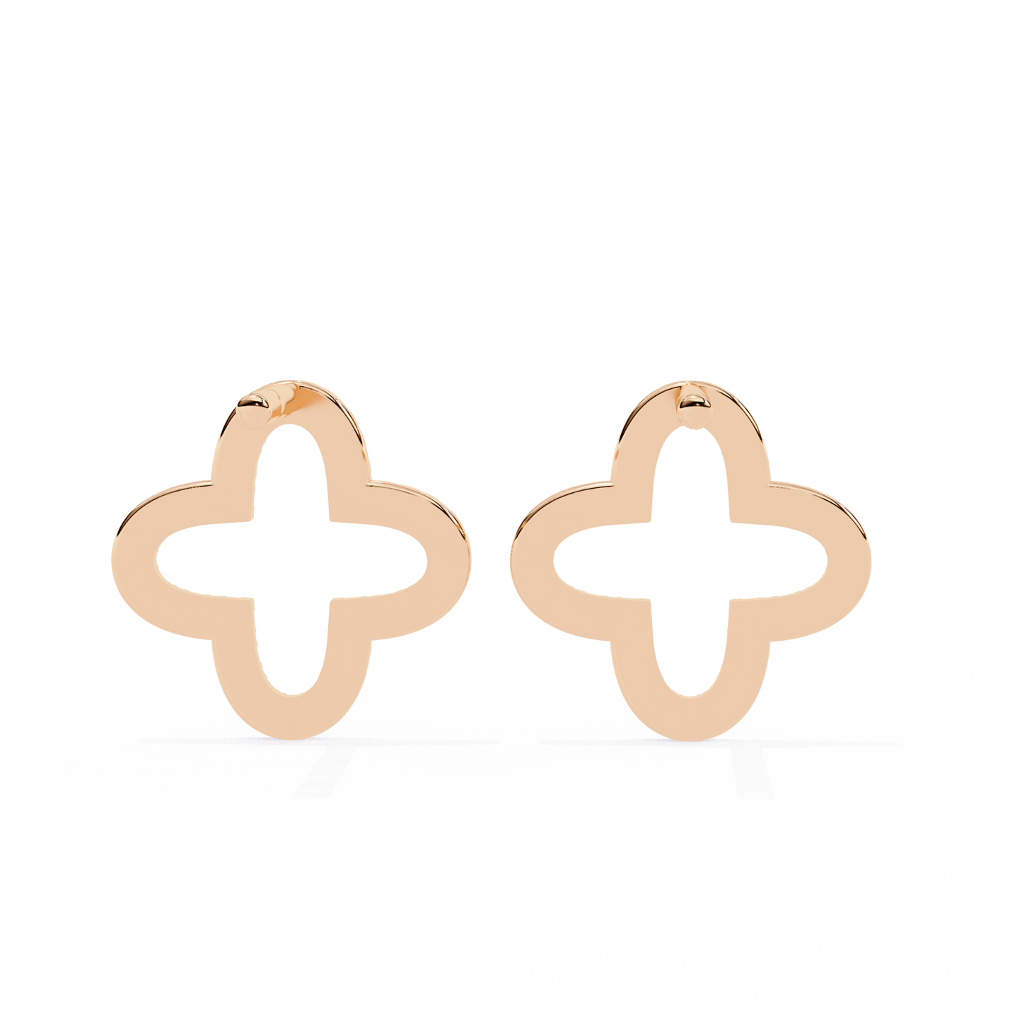 celeste quatrefoil lab grown diamond studs