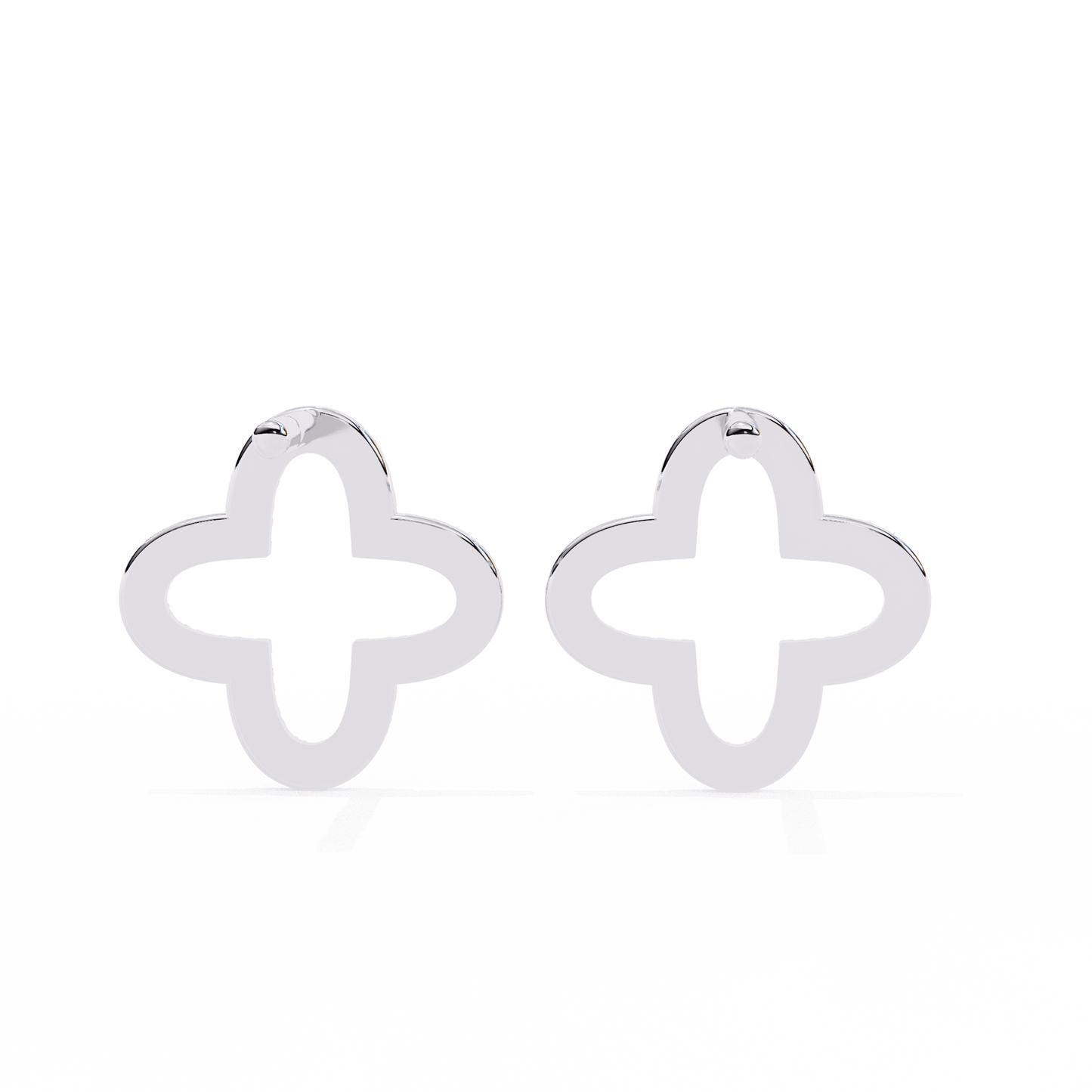 celeste quatrefoil lab grown diamond studs
