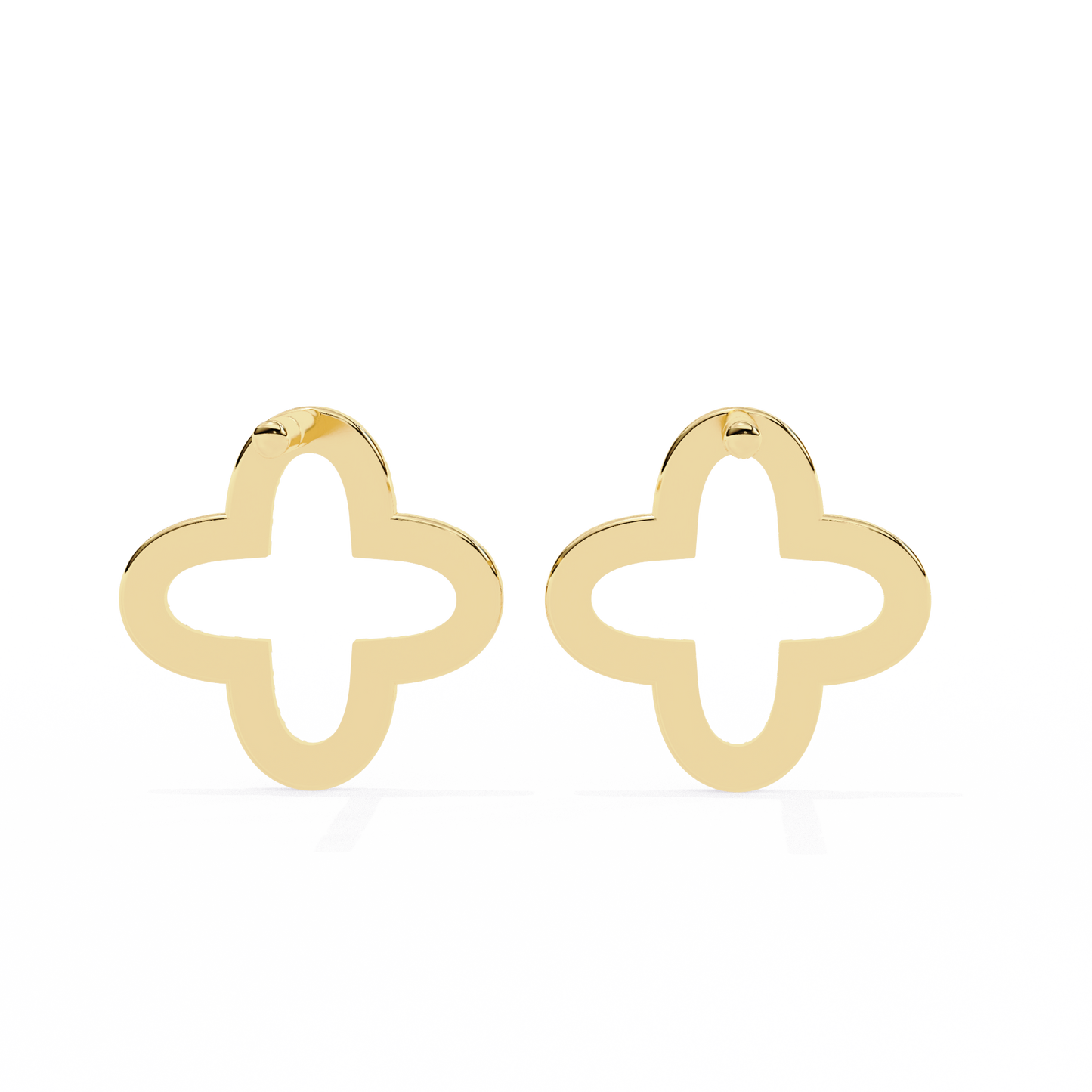celeste quatrefoil lab grown diamond studs