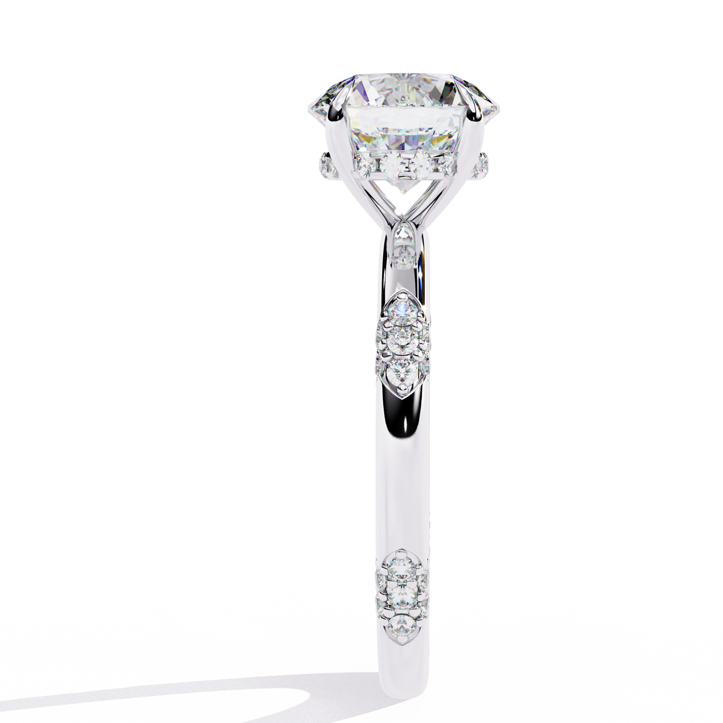 solstice pavé lab grown diamond ring