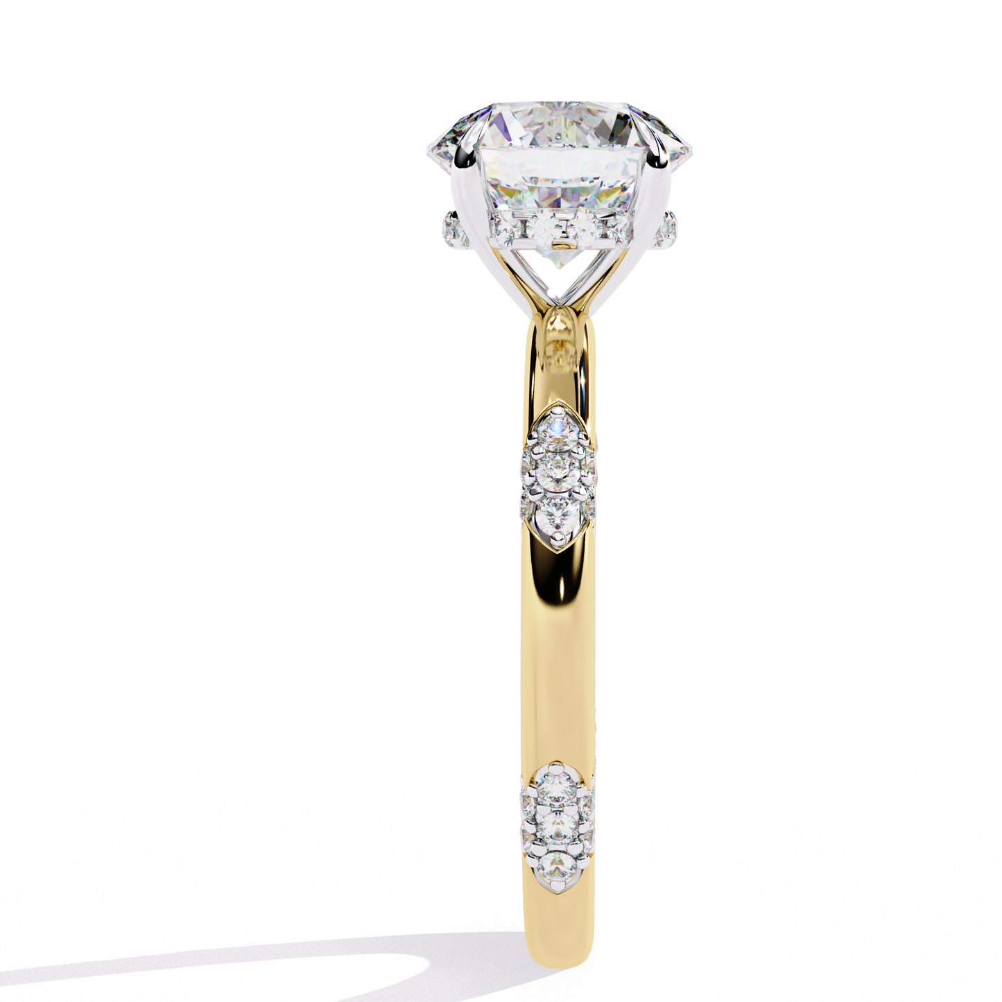 solstice pavé lab grown diamond ring