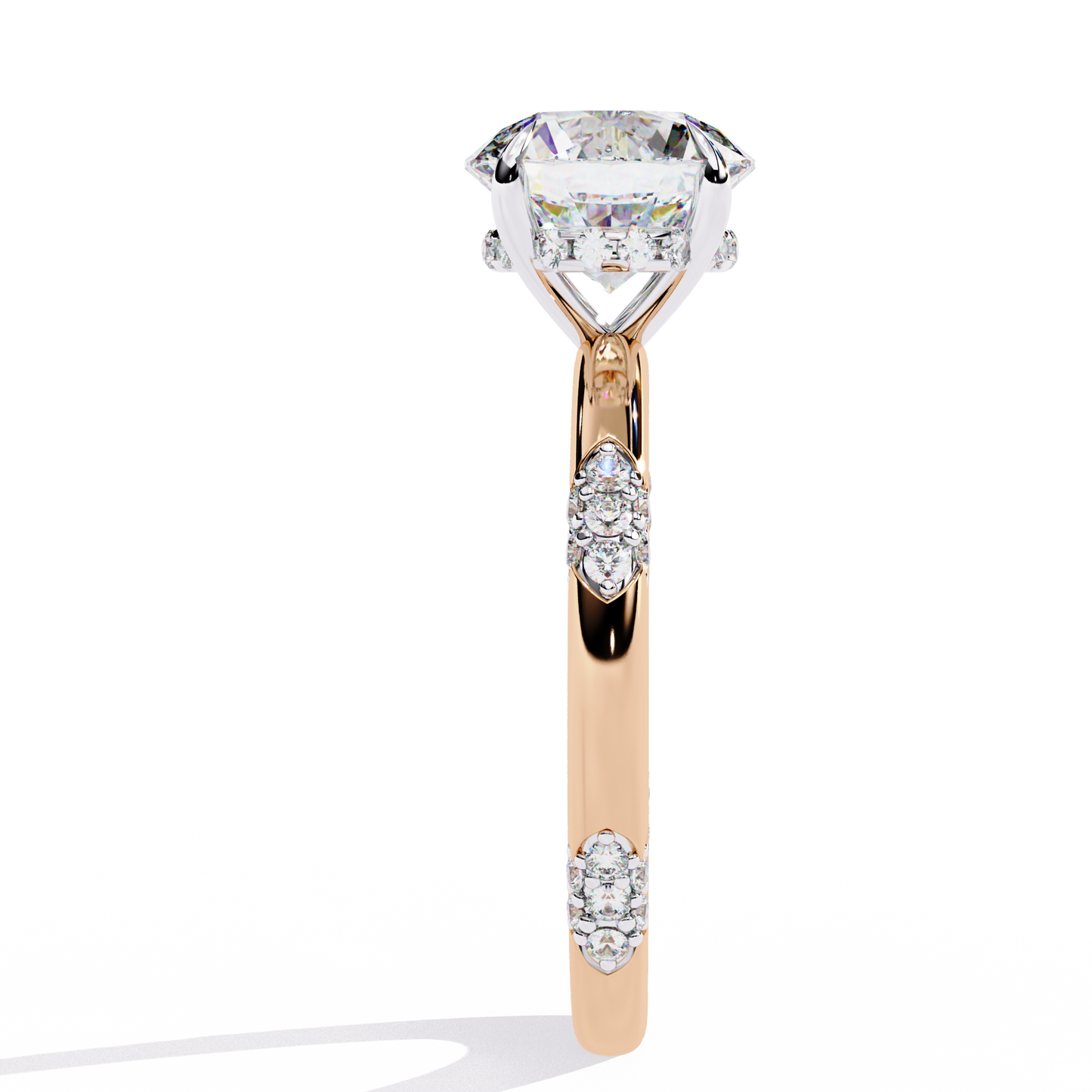 solstice pavé lab grown diamond ring
