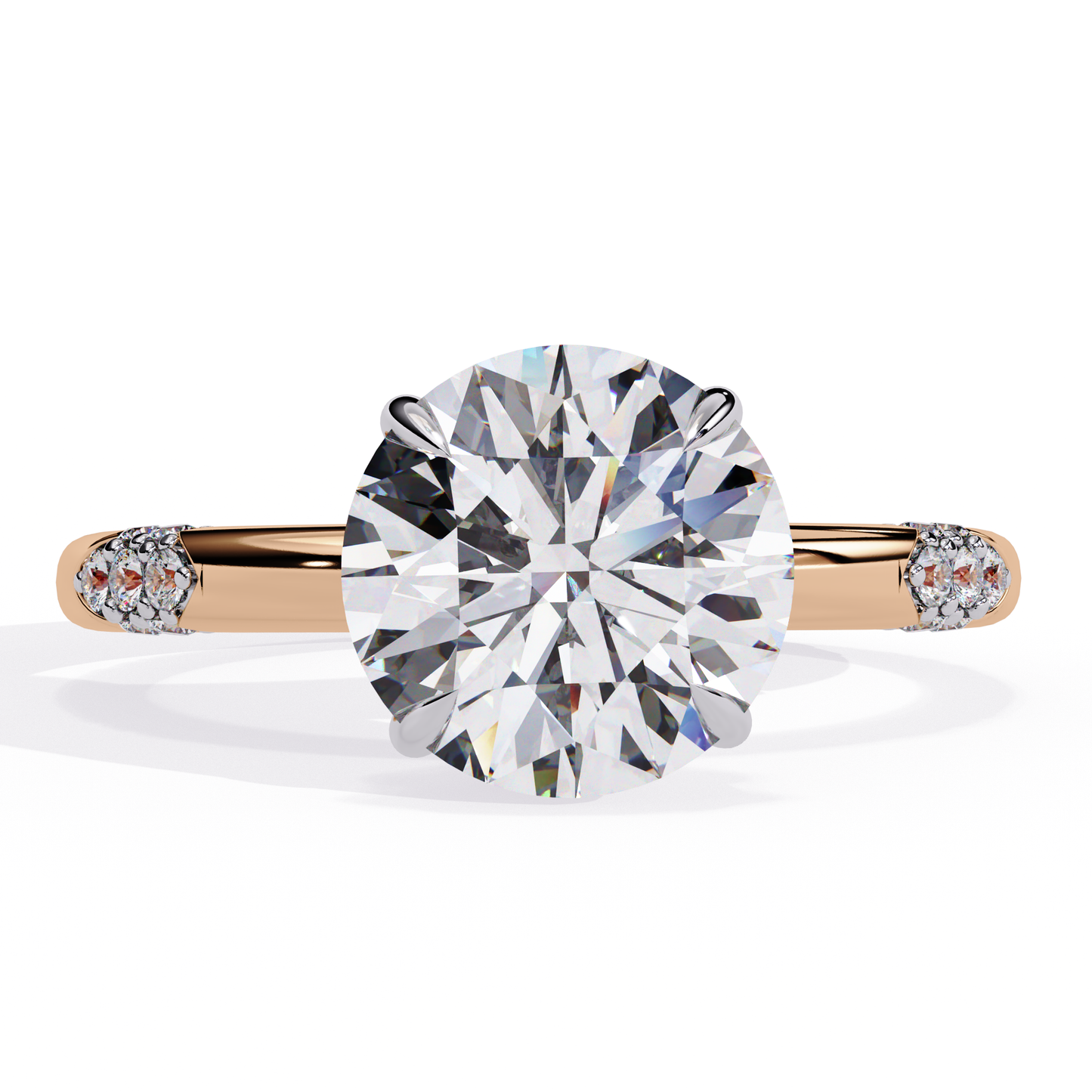 solstice pavé lab grown diamond ring