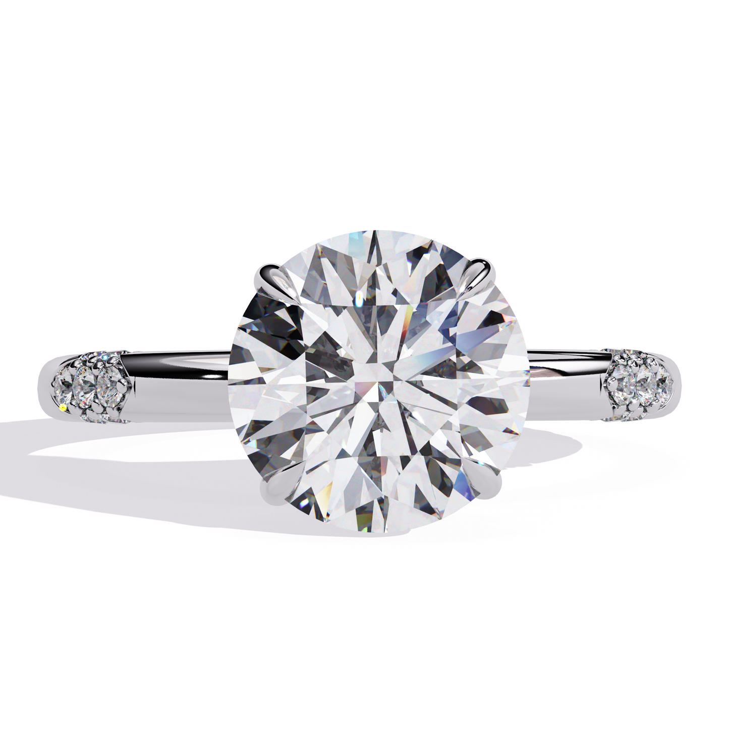 solstice pavé lab grown diamond ring