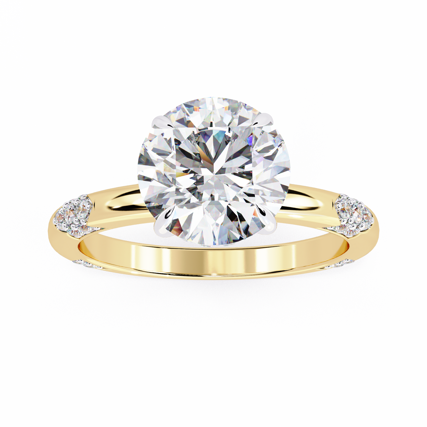 solstice pavé lab grown diamond ring