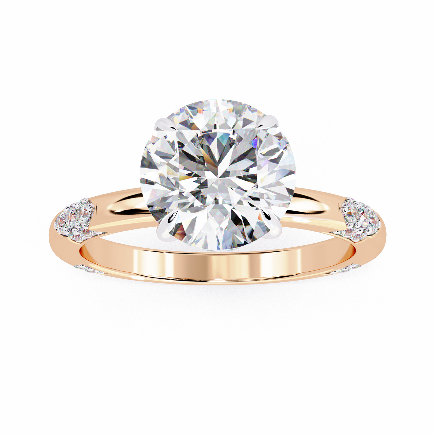 solstice pavé lab grown diamond ring