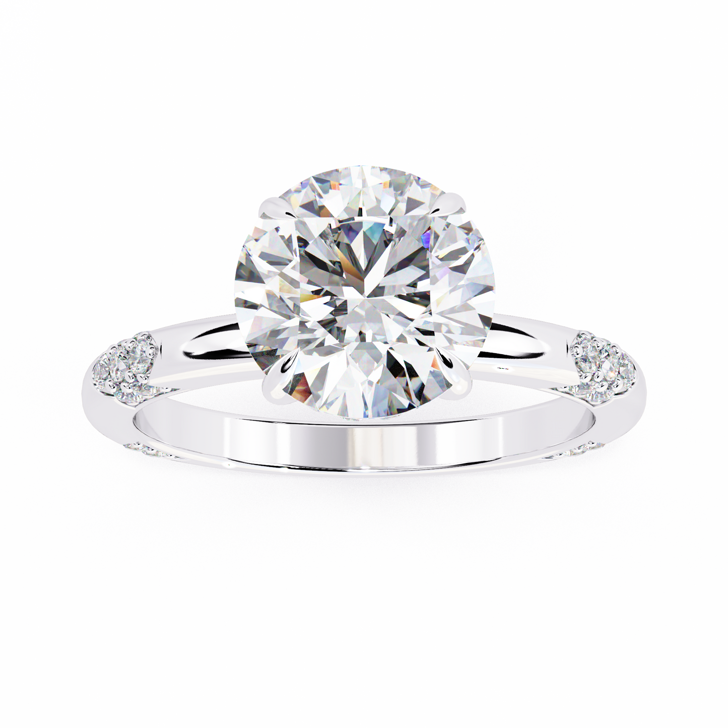 solstice pavé lab grown diamond ring