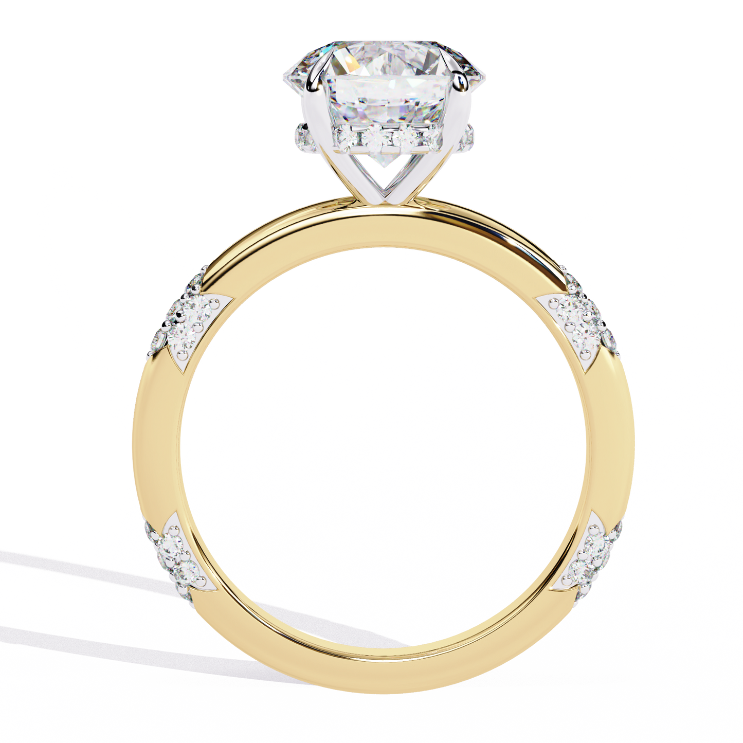 solstice pavé lab grown diamond ring