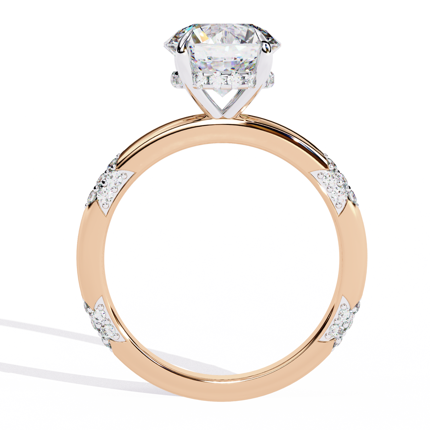 solstice pavé lab grown diamond ring