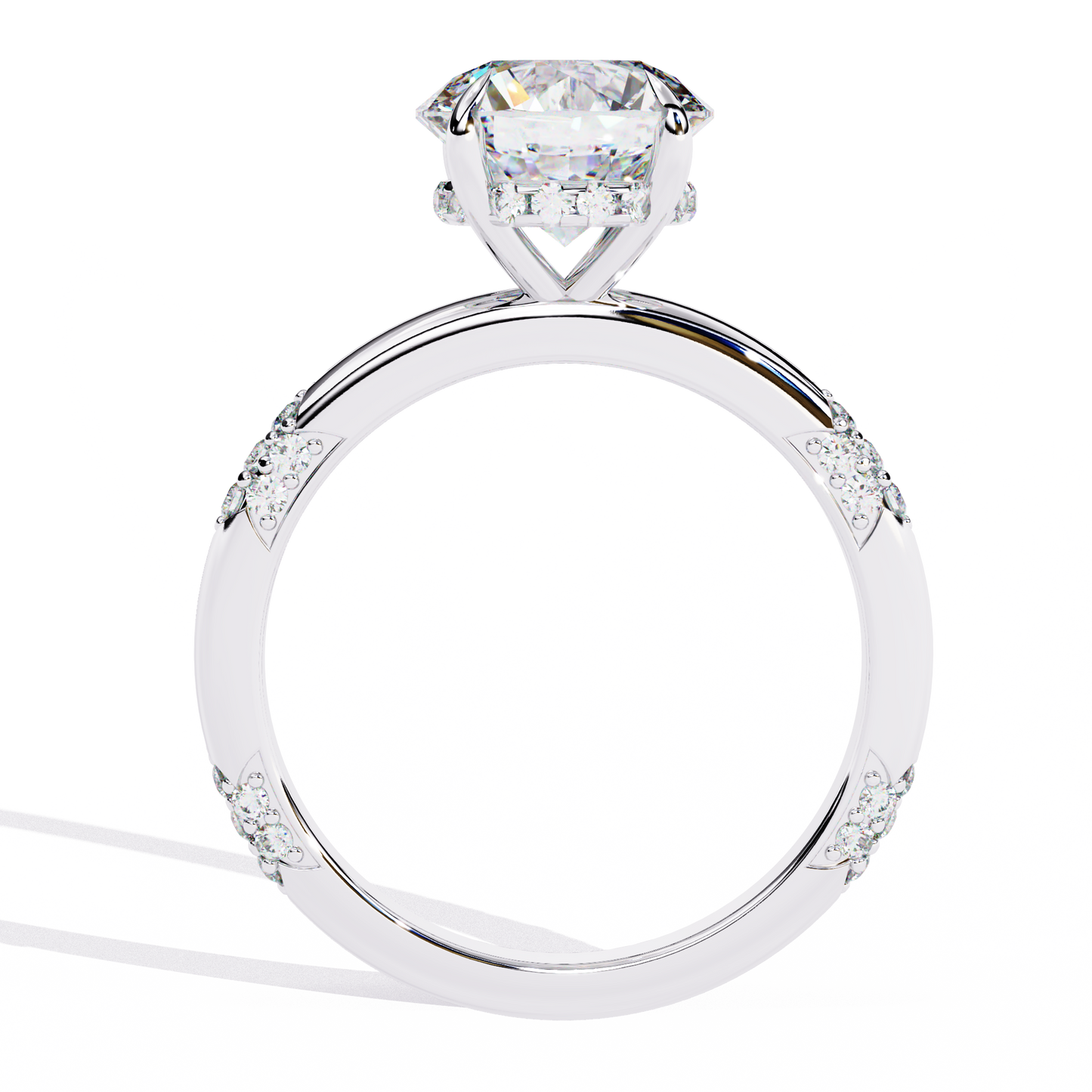 solstice pavé lab grown diamond ring