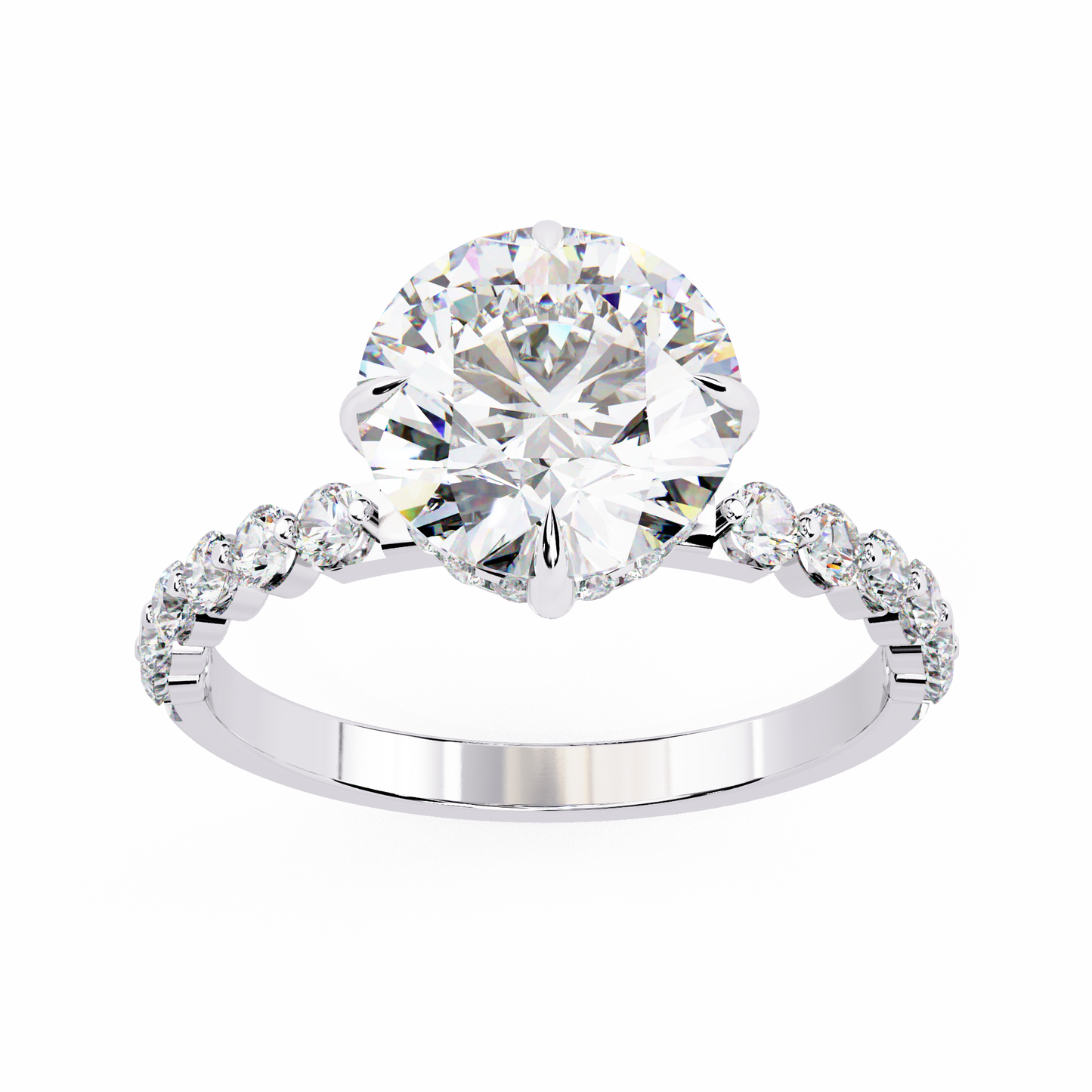 eclipse pavé lab grown diamond ring