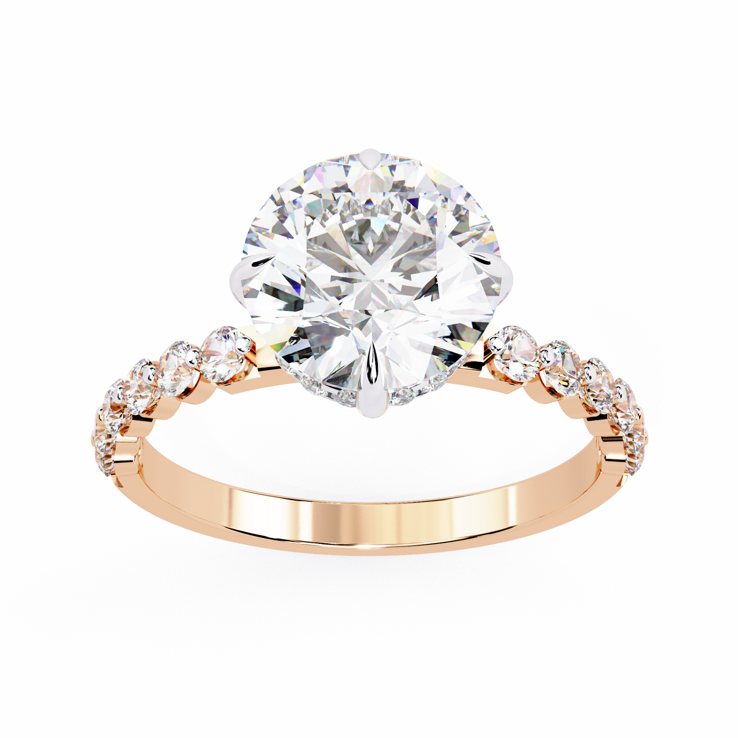 eclipse pavé lab grown diamond ring