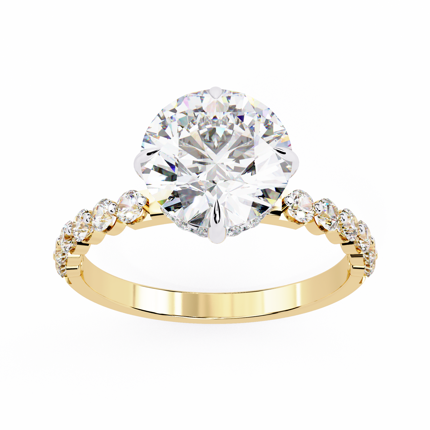 eclipse pavé lab grown diamond ring