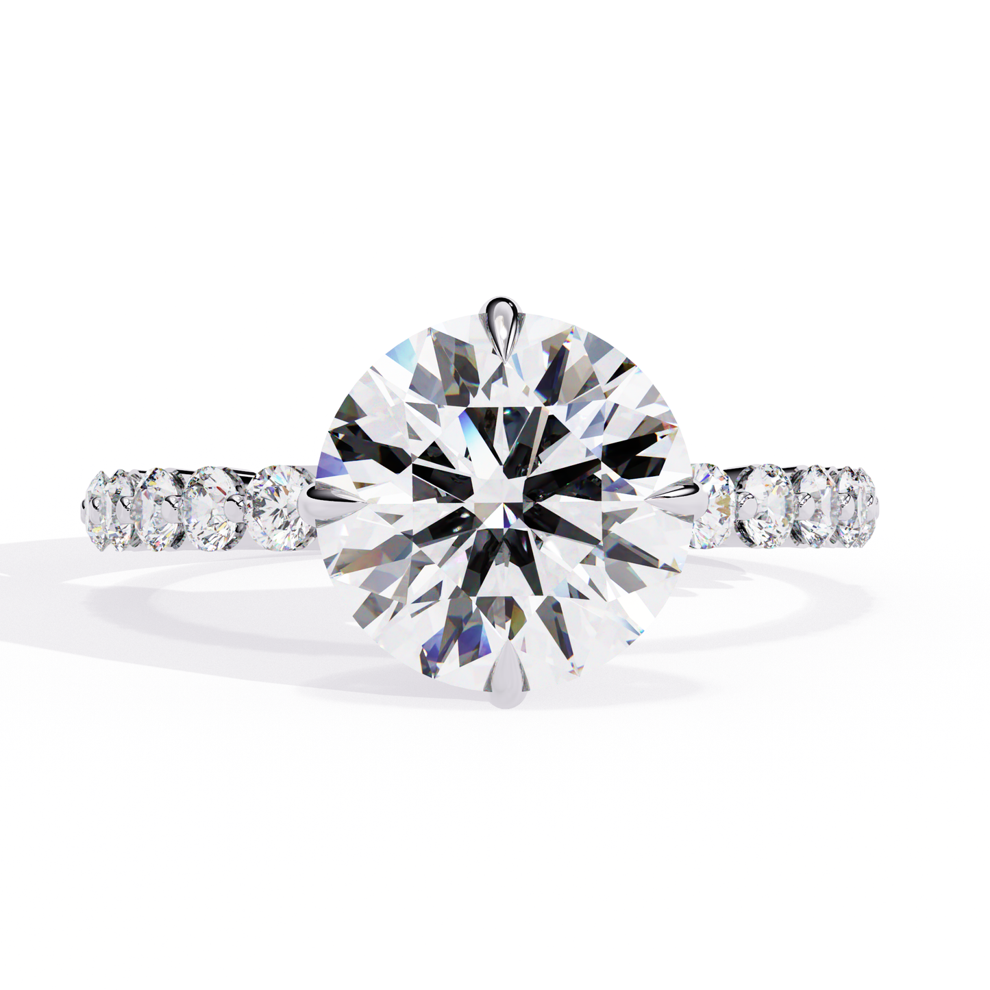 eclipse pavé lab grown diamond ring