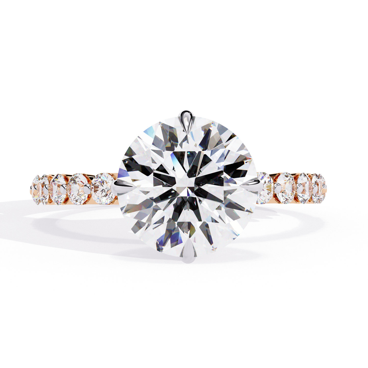 eclipse pavé lab grown diamond ring