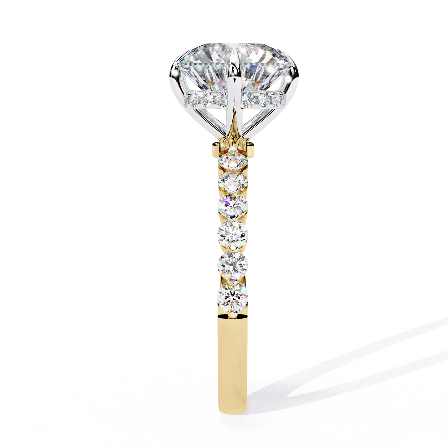 eclipse pavé lab grown diamond ring