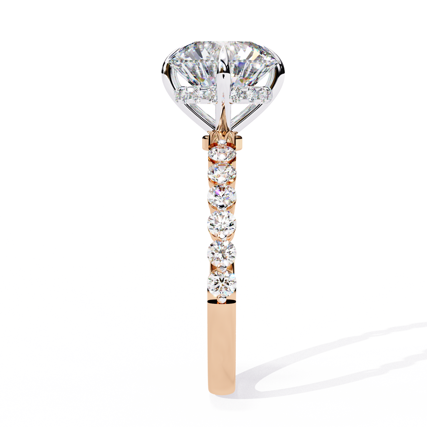 eclipse pavé lab grown diamond ring