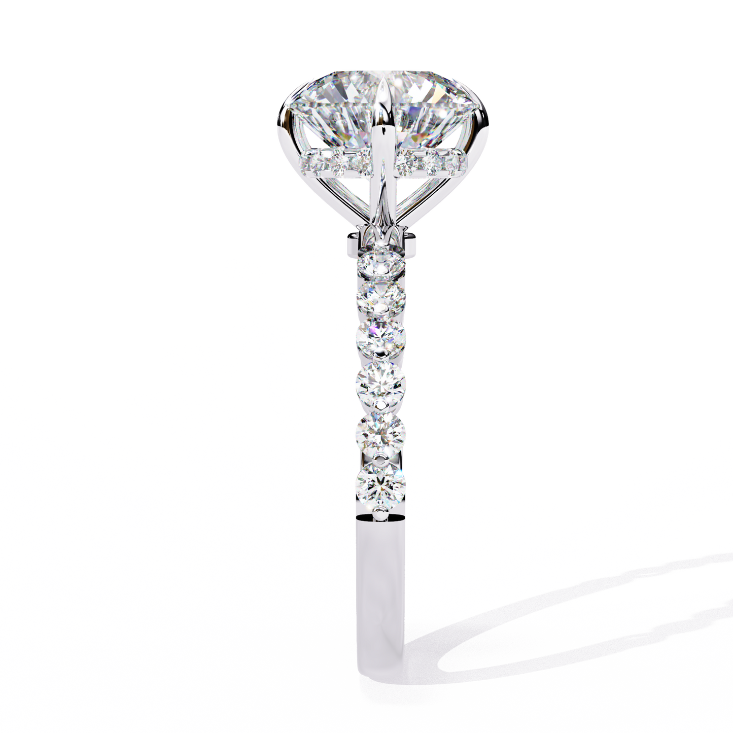 eclipse pavé lab grown diamond ring