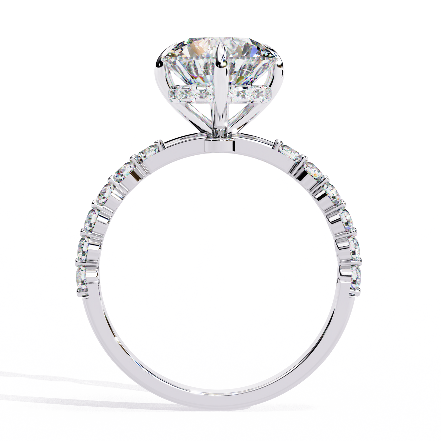 eclipse pavé lab grown diamond ring