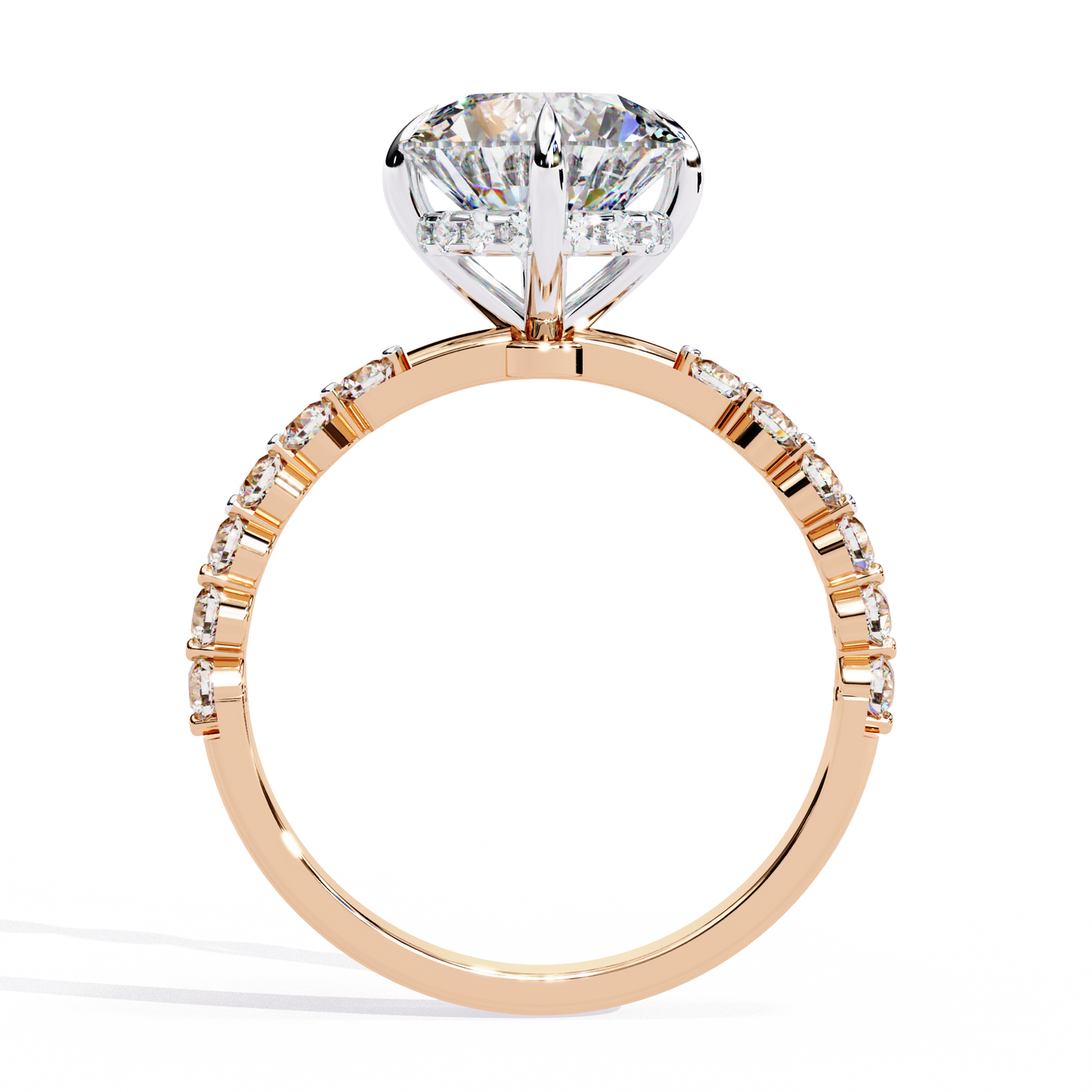 eclipse pavé lab grown diamond ring