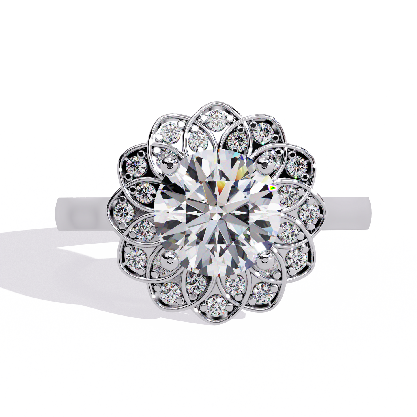 blossom radiance lab grown diamond ring