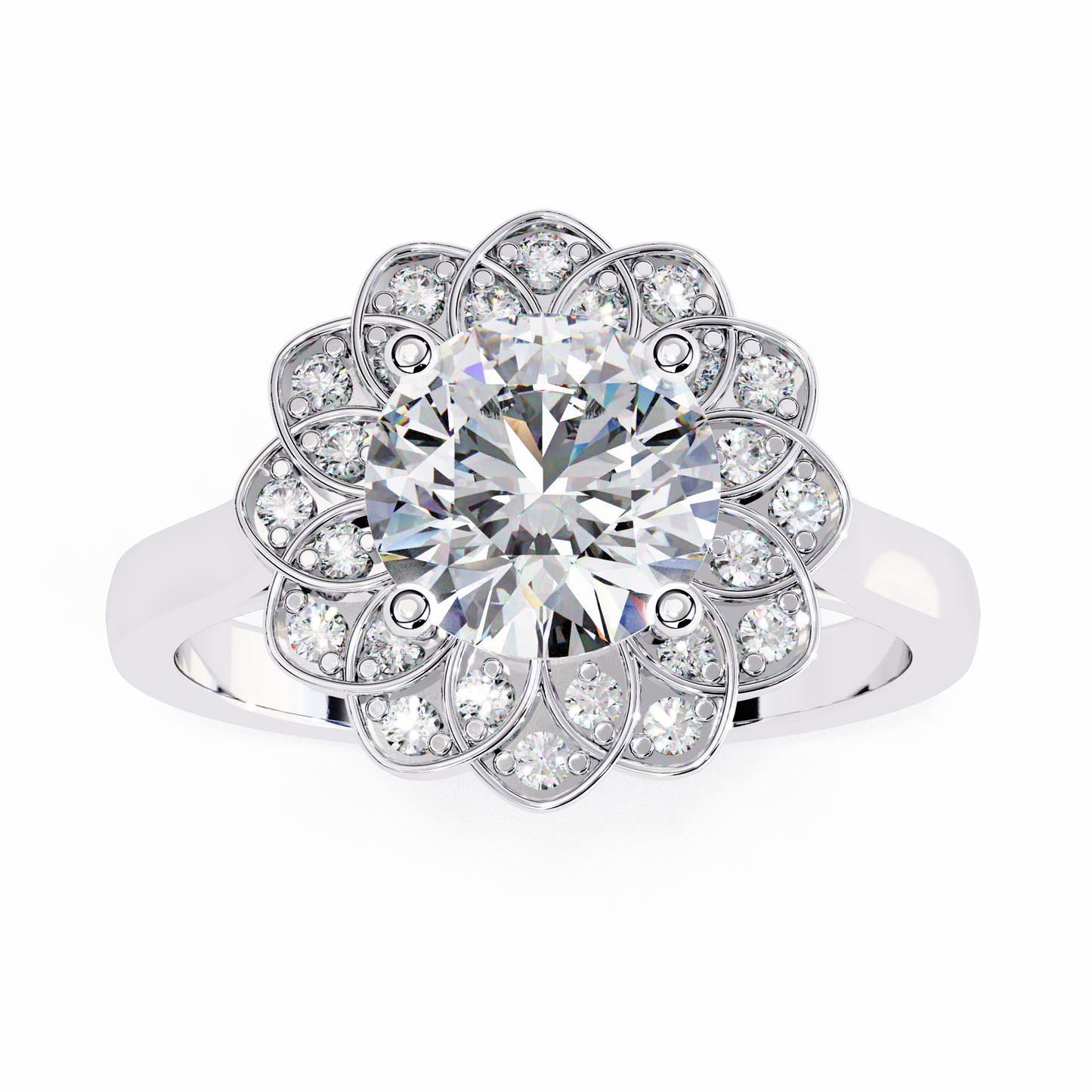 blossom radiance lab grown diamond ring