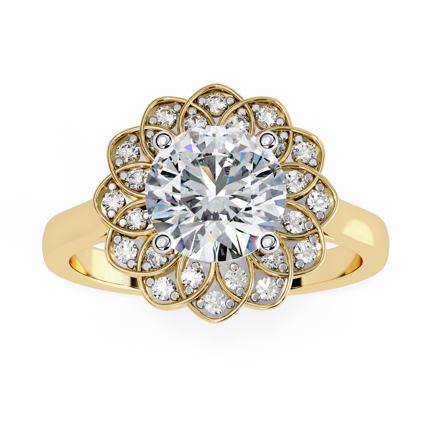 blossom radiance lab grown diamond ring