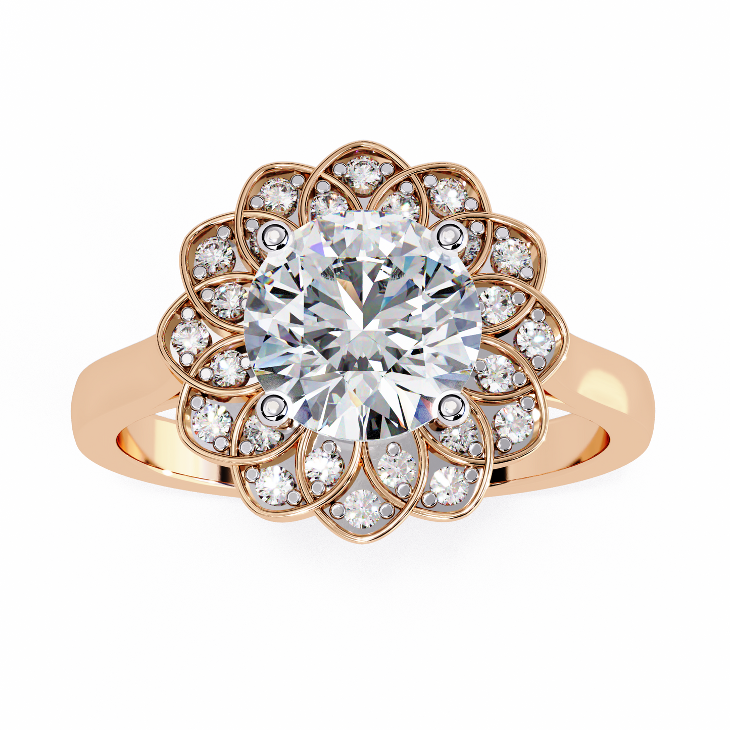 blossom radiance lab grown diamond ring