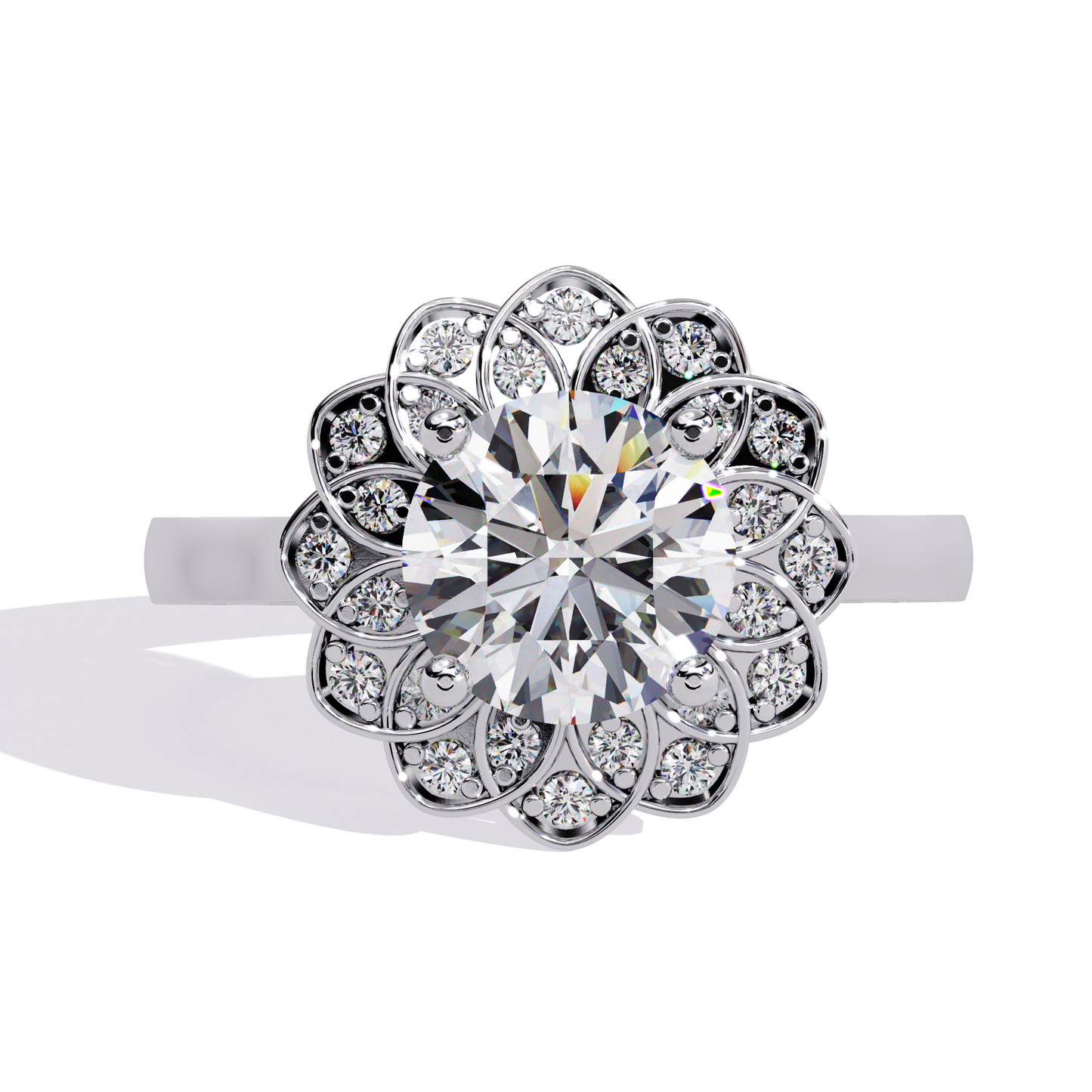 blossom radiance lab grown diamond ring