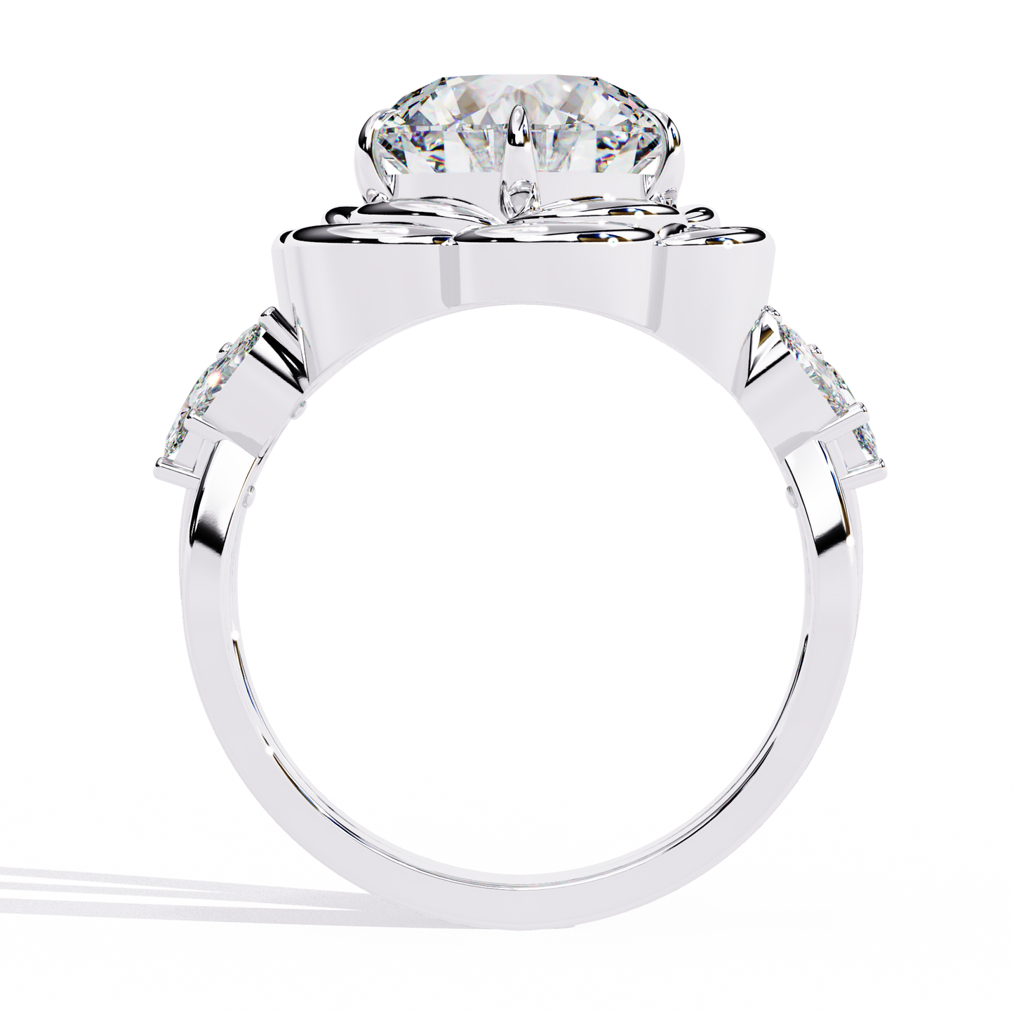 golden bloom lab grown diamond ring