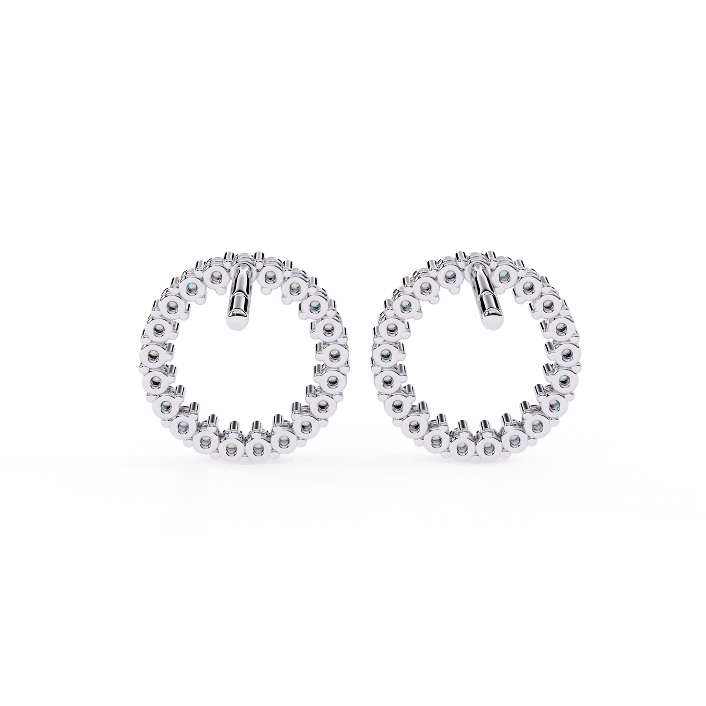 aurora circle lab grown diamond studs