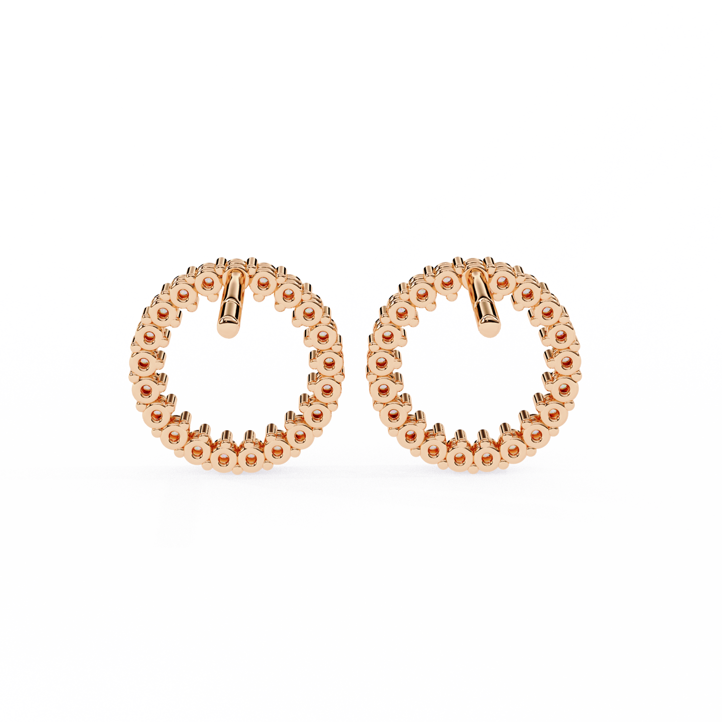 aurora circle lab grown diamond studs