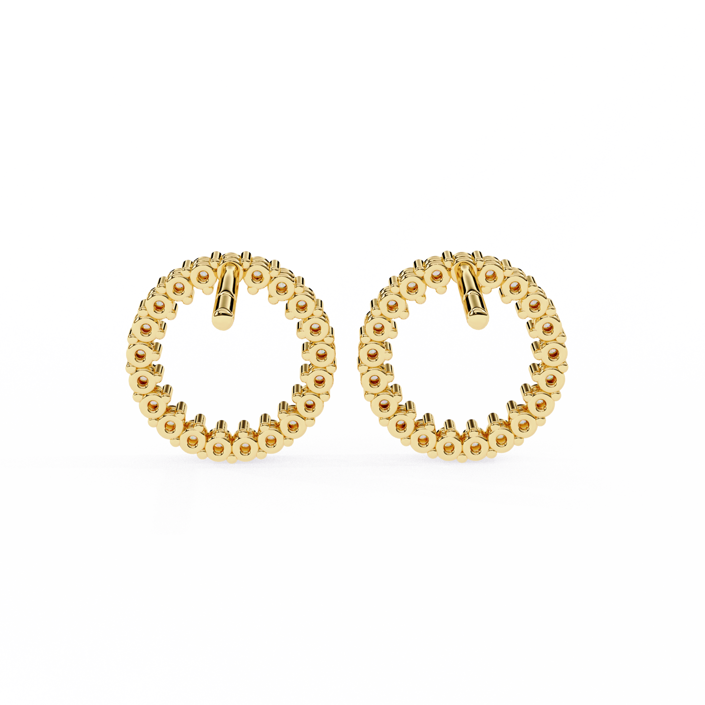 aurora circle lab grown diamond studs