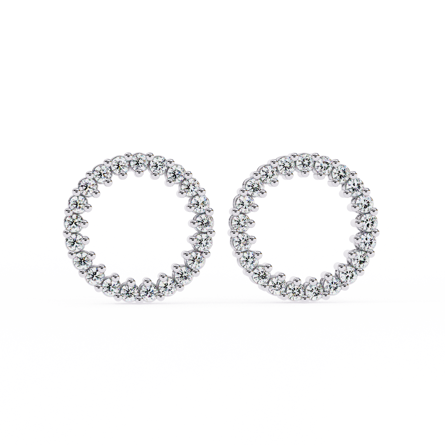 aurora circle lab grown diamond studs