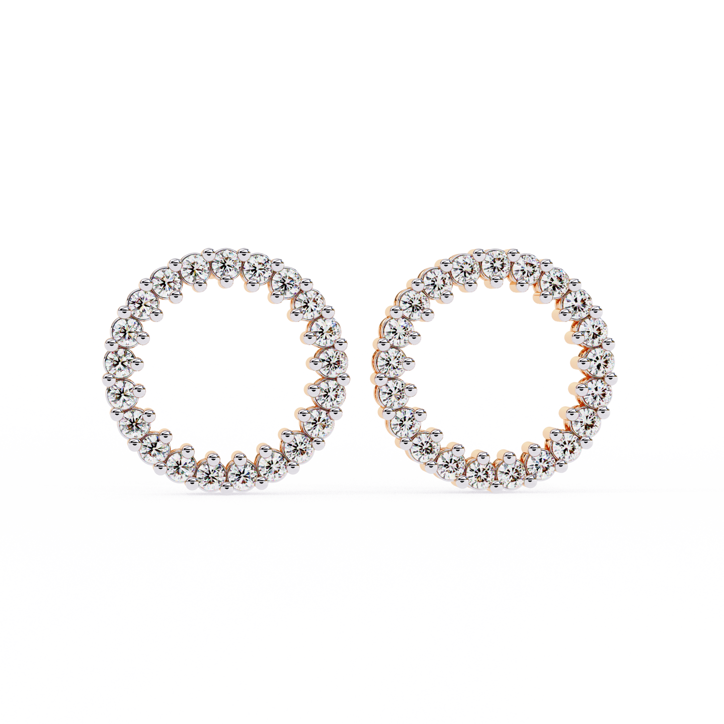 aurora circle lab grown diamond studs