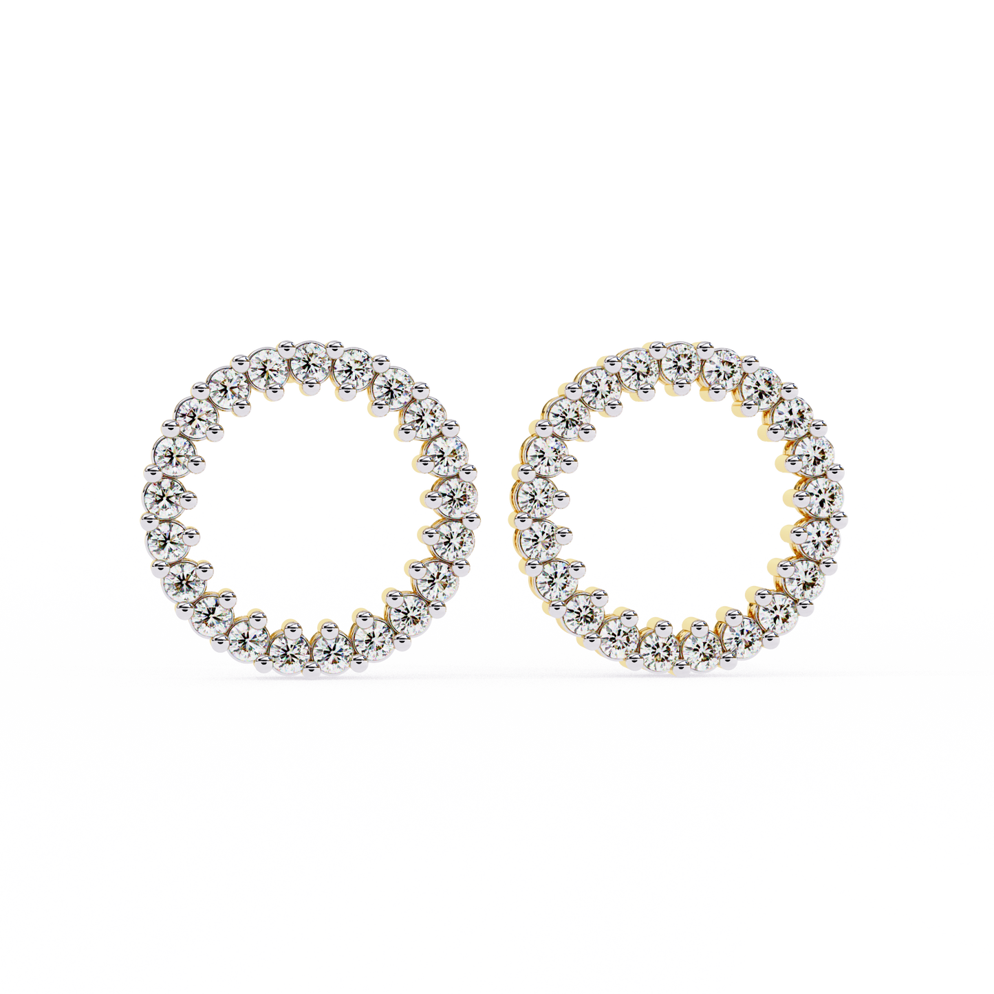 aurora circle lab grown diamond studs