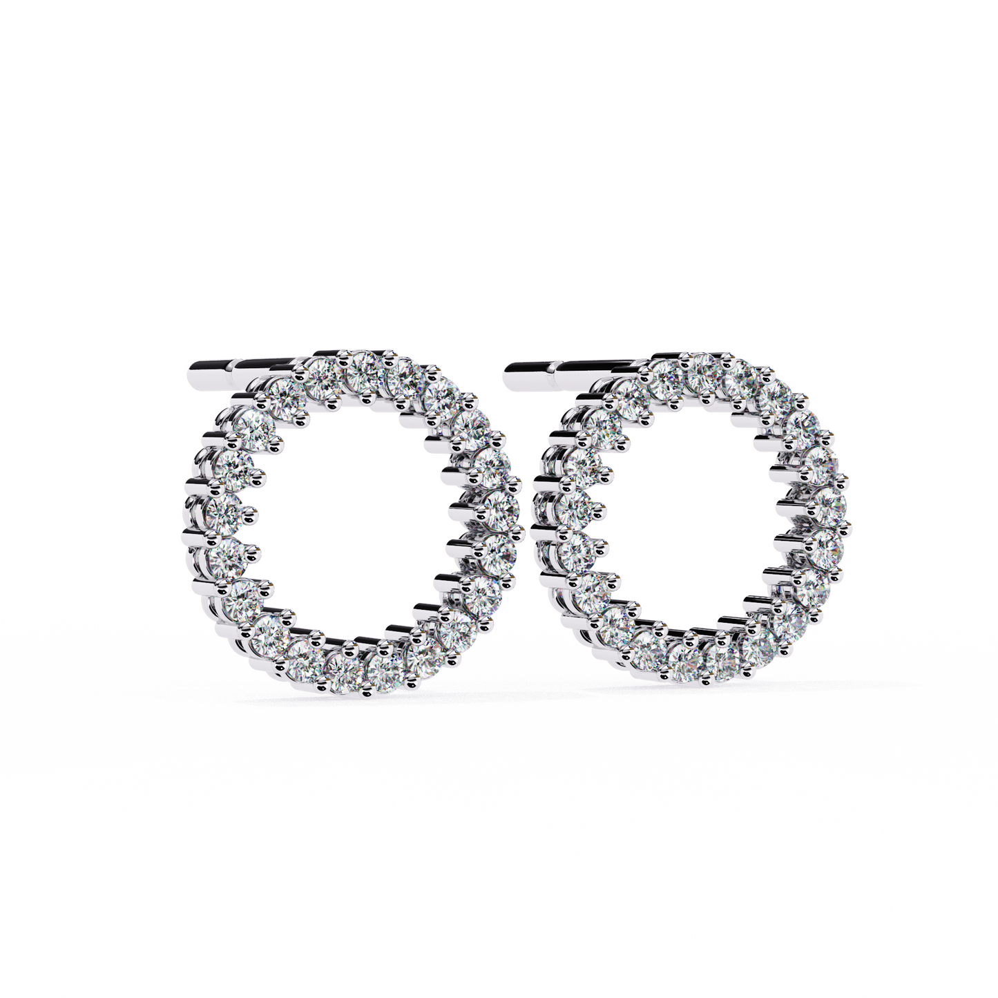 aurora circle lab grown diamond studs