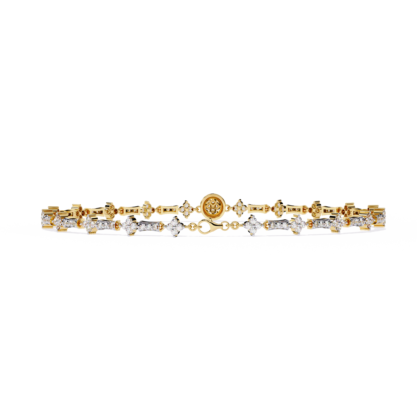 etoile cluster lab grown diamond bracelet