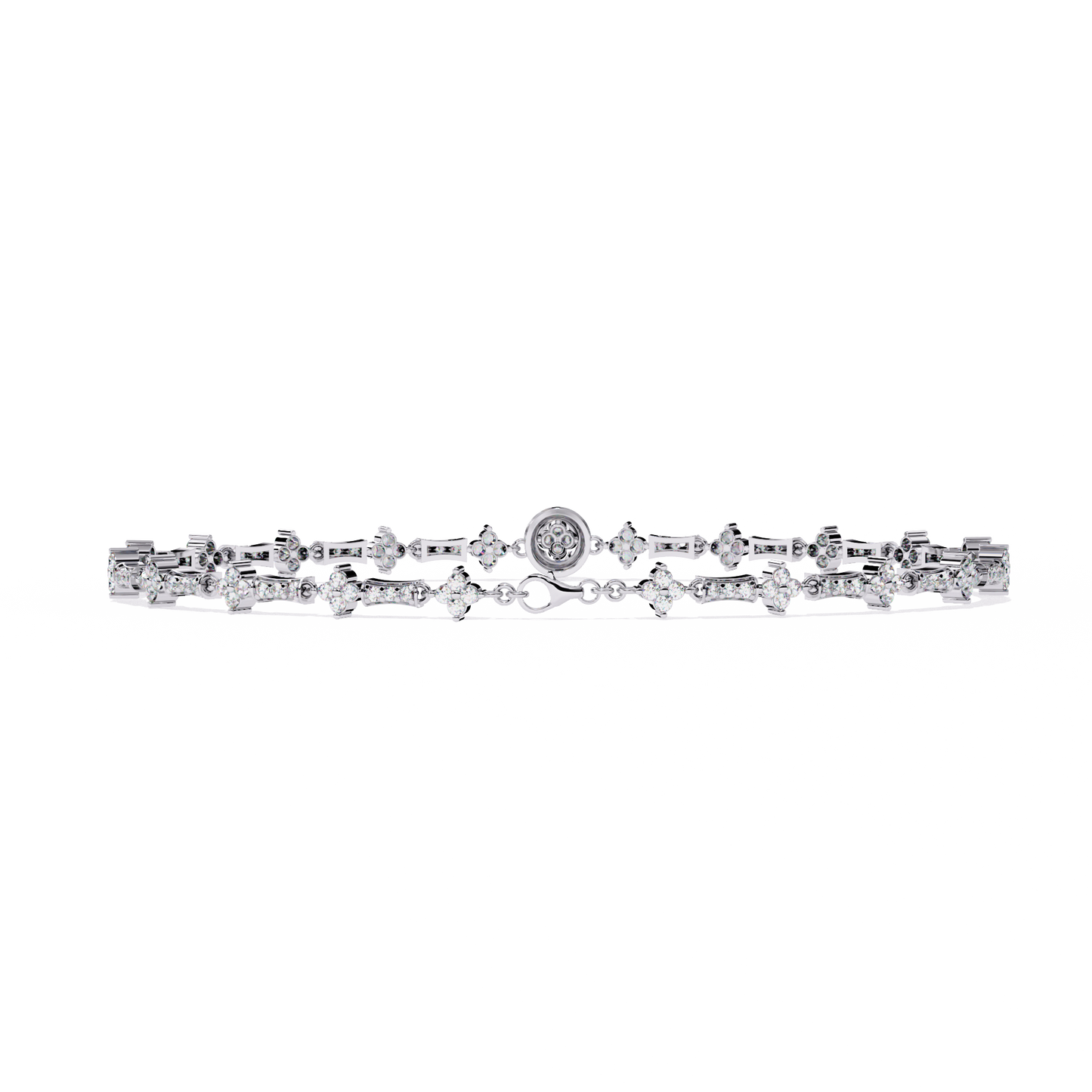 etoile cluster lab grown diamond bracelet