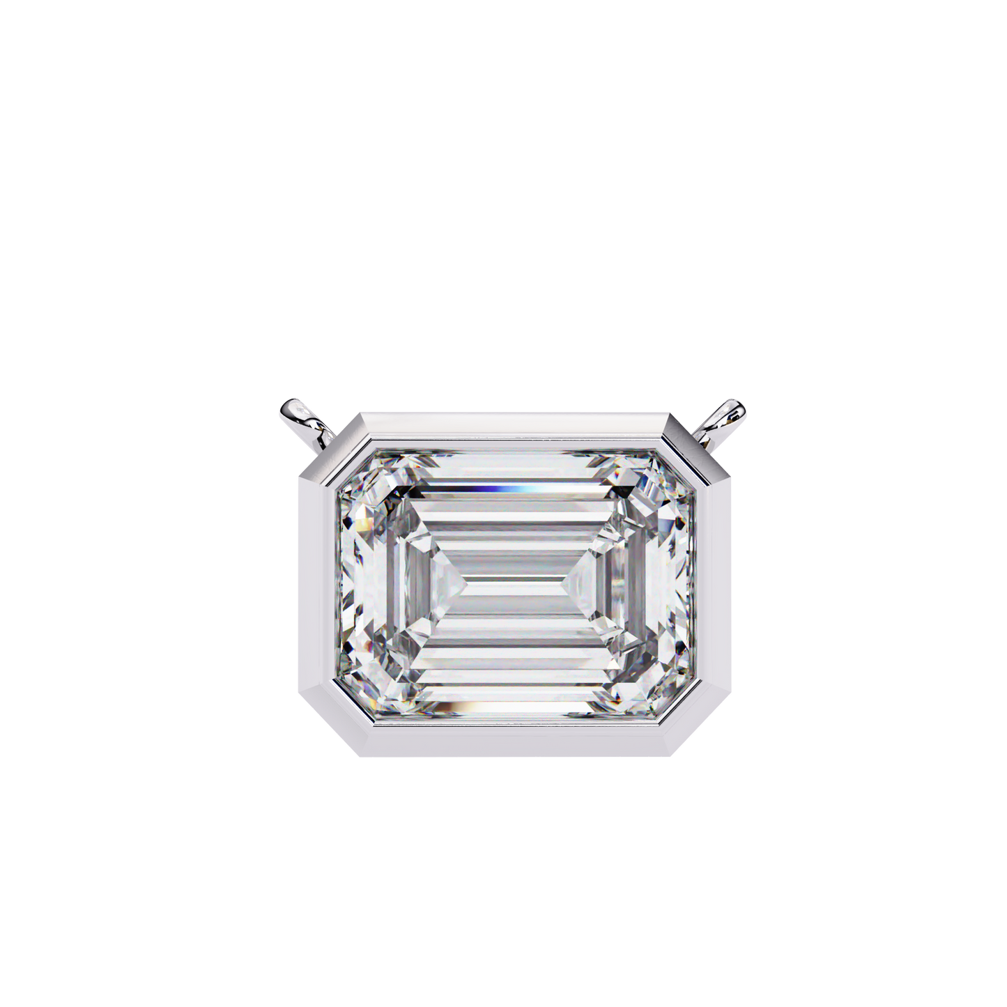 prisma emerald solitaire lab grown diamond necklace